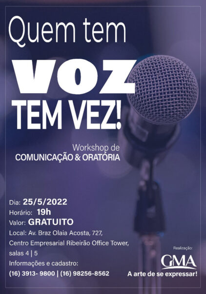 Workshop GMA - Quem tem Voz tem Vez!